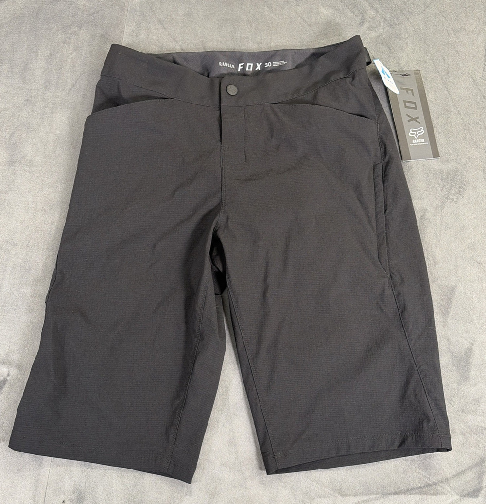 NWT Fox Ranger Utility Shorts Mens 30 Ranger MTB Mountain Bike Black Padded
